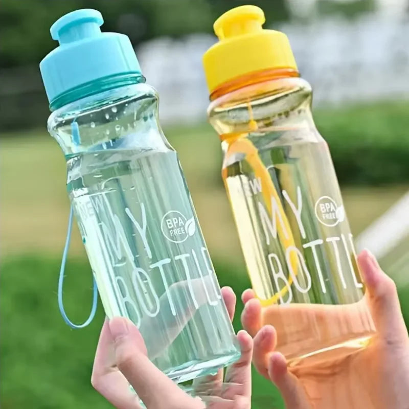 Fantia 500ml Transparent Sports Water Bottle with Strap for Hiking - 2