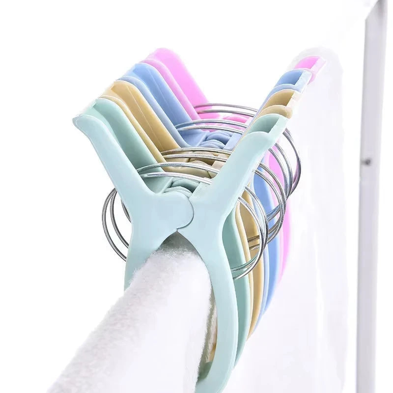 Large Beach Towel Clips Heavy Duty Non Slip Plastic Lounger Pegs - 9