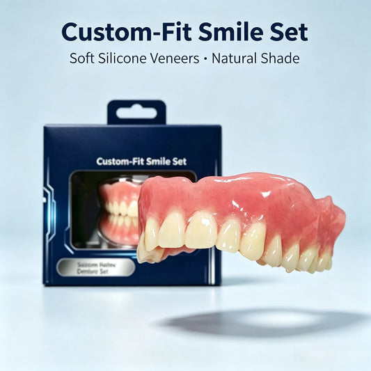 Silicone Dentures Adjustable Cosmetic Teeth & Reusable Smile Set
