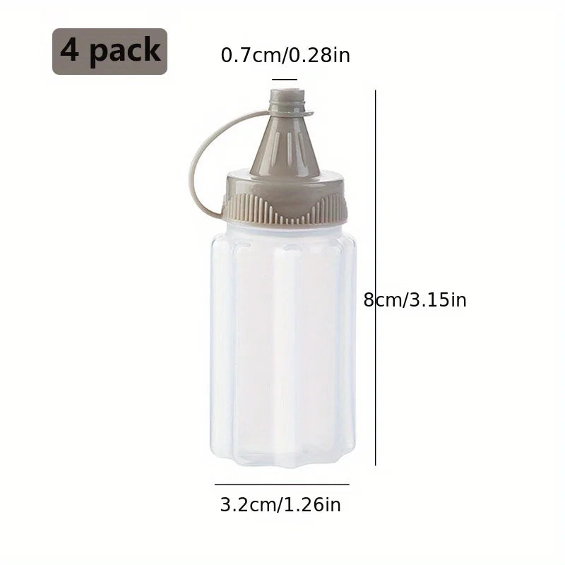 Mini Sauce Squeeze Bottles Portable Salad Dressing Containers Set