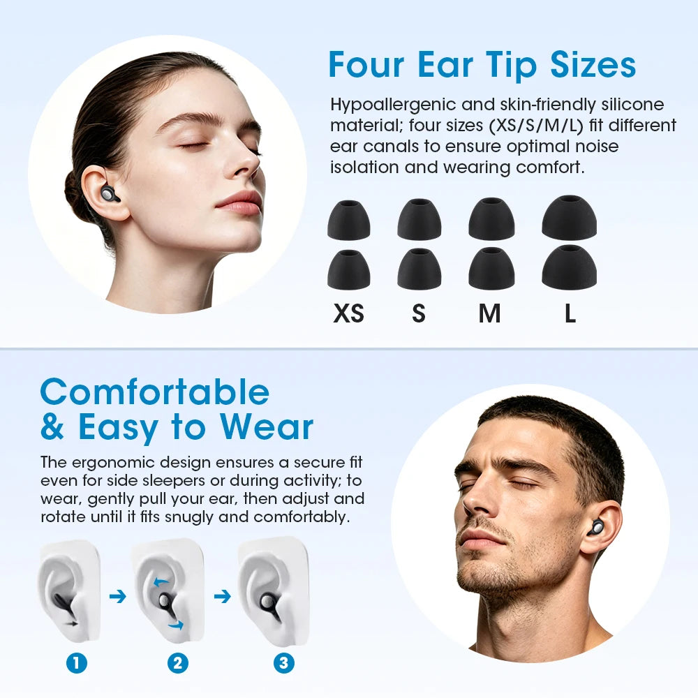 Silicone Ear Plugs for Sleeping Noise Cancelling Hearing Protection - 3