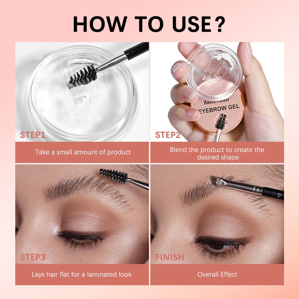 Waterproof Eyebrow Styling Gel Natural Brow Sculpt Soap Wax Pomade - 6