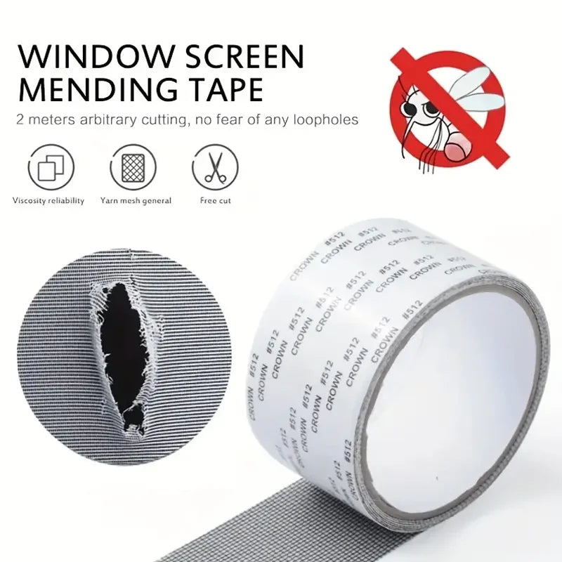 Screen Repair Tape - Window Mesh Patch Kit for Holes and Tears - 3