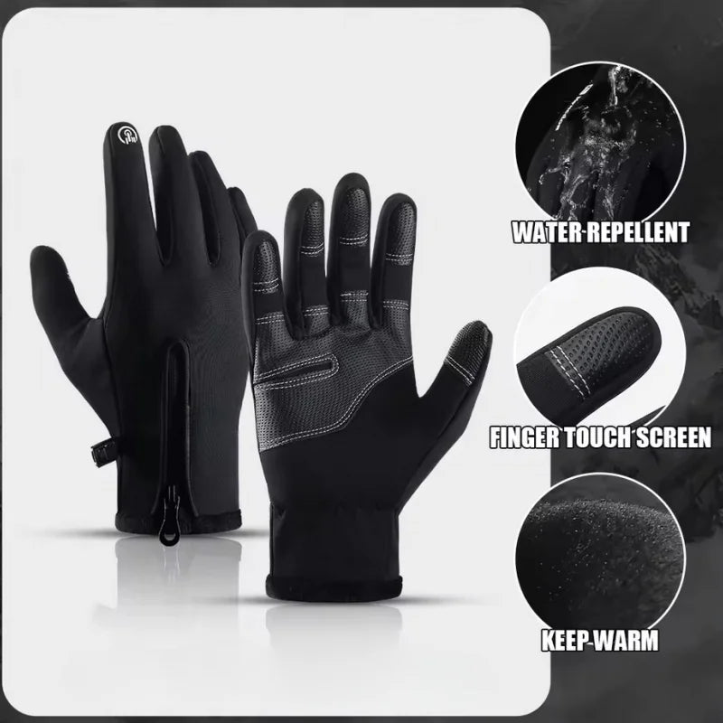 Mens Waterproof Thermal Winter Gloves Touch Screen Motorbike Riding Gear - 6