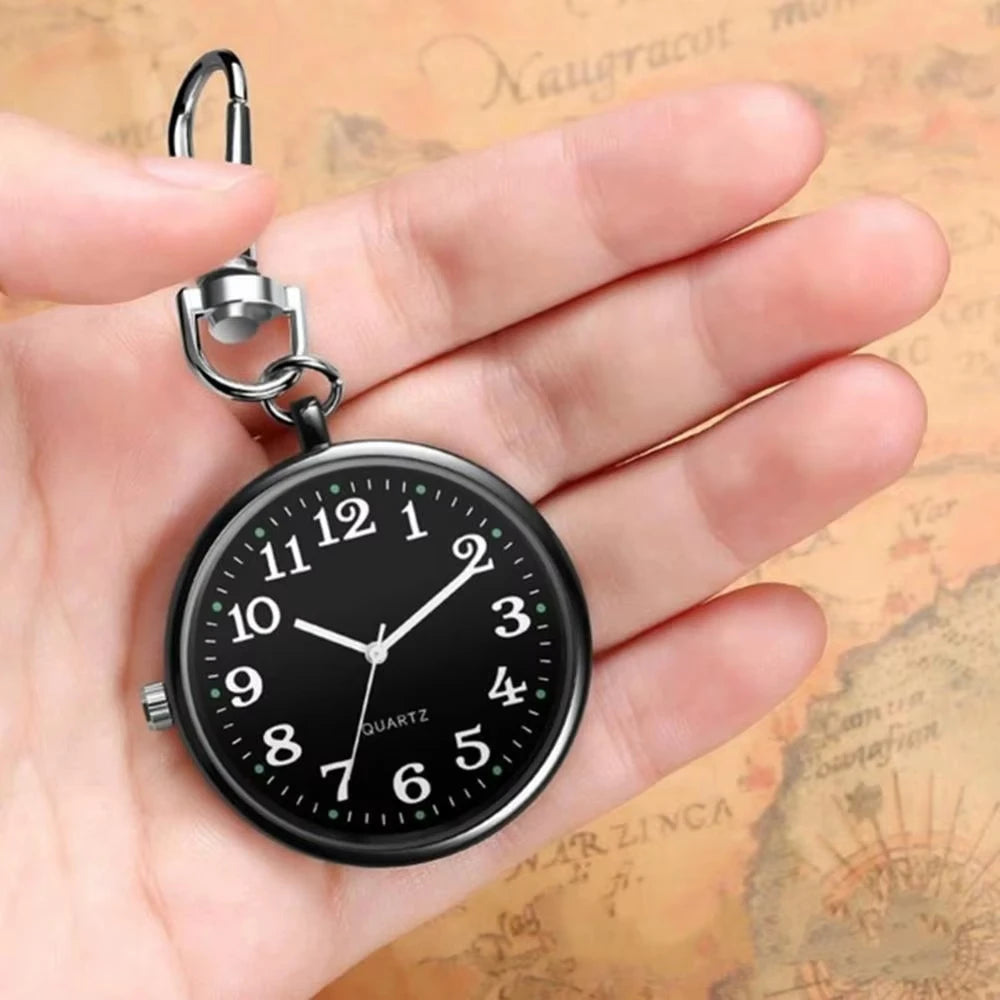 Portable Quartz Pocket Watch Keychain Hanging Nurse Fob Watch