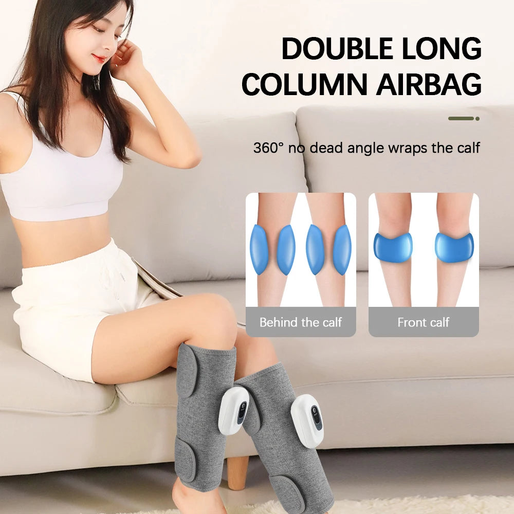 Wireless Air Pressure Calf Massager Electric Leg Compression Wrap