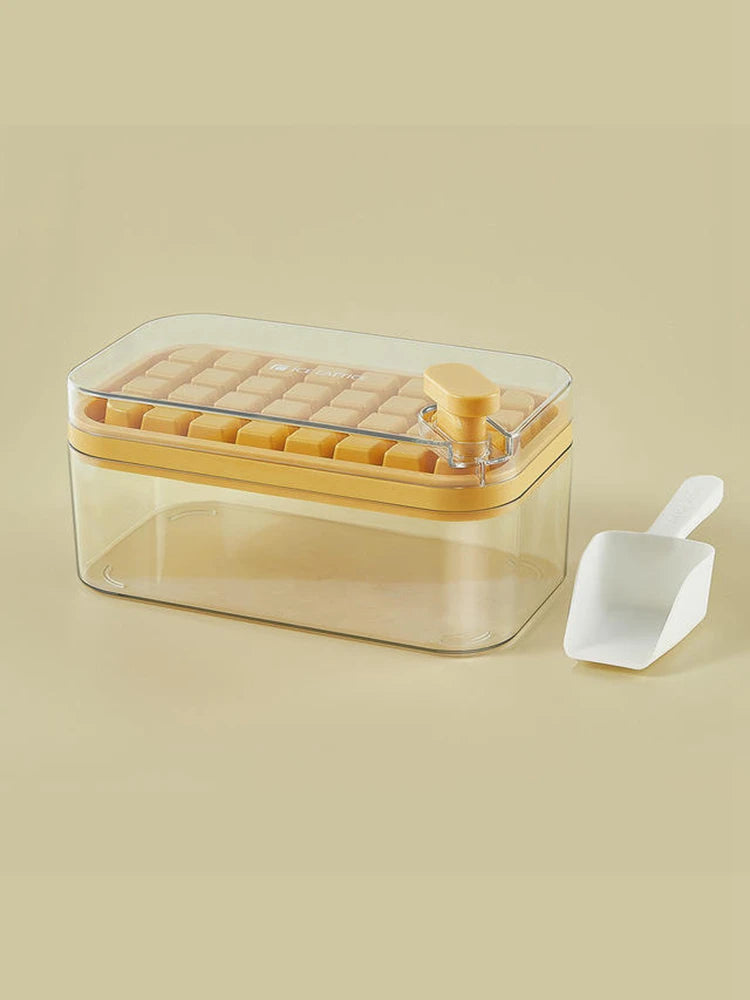 32 Grid Ice Cube Tray with Lid and Storage Bin One Click Release Maker - 31