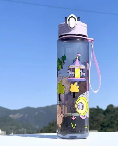 Capybara Water Bottle Leakproof Sippy Cup for Sports and Camping - 9
