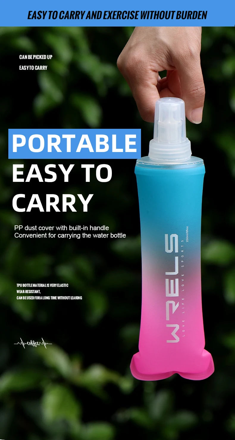 Collapsible Soft Flask Water Bottle TPU Running Hydration Pack