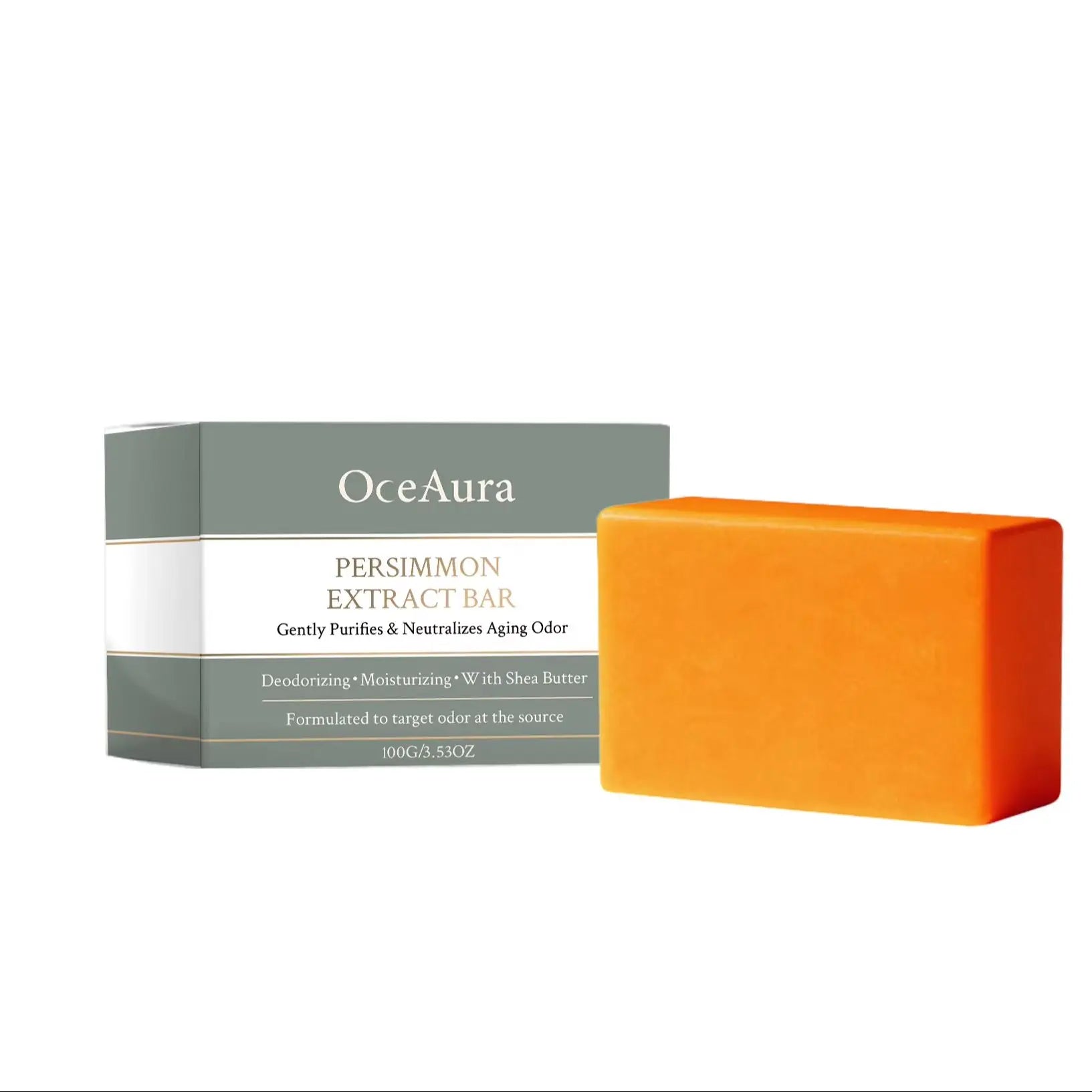 Persimmon Deodorizing Body Soap Aging Odor Neutralizer Skin Care Bar - 13