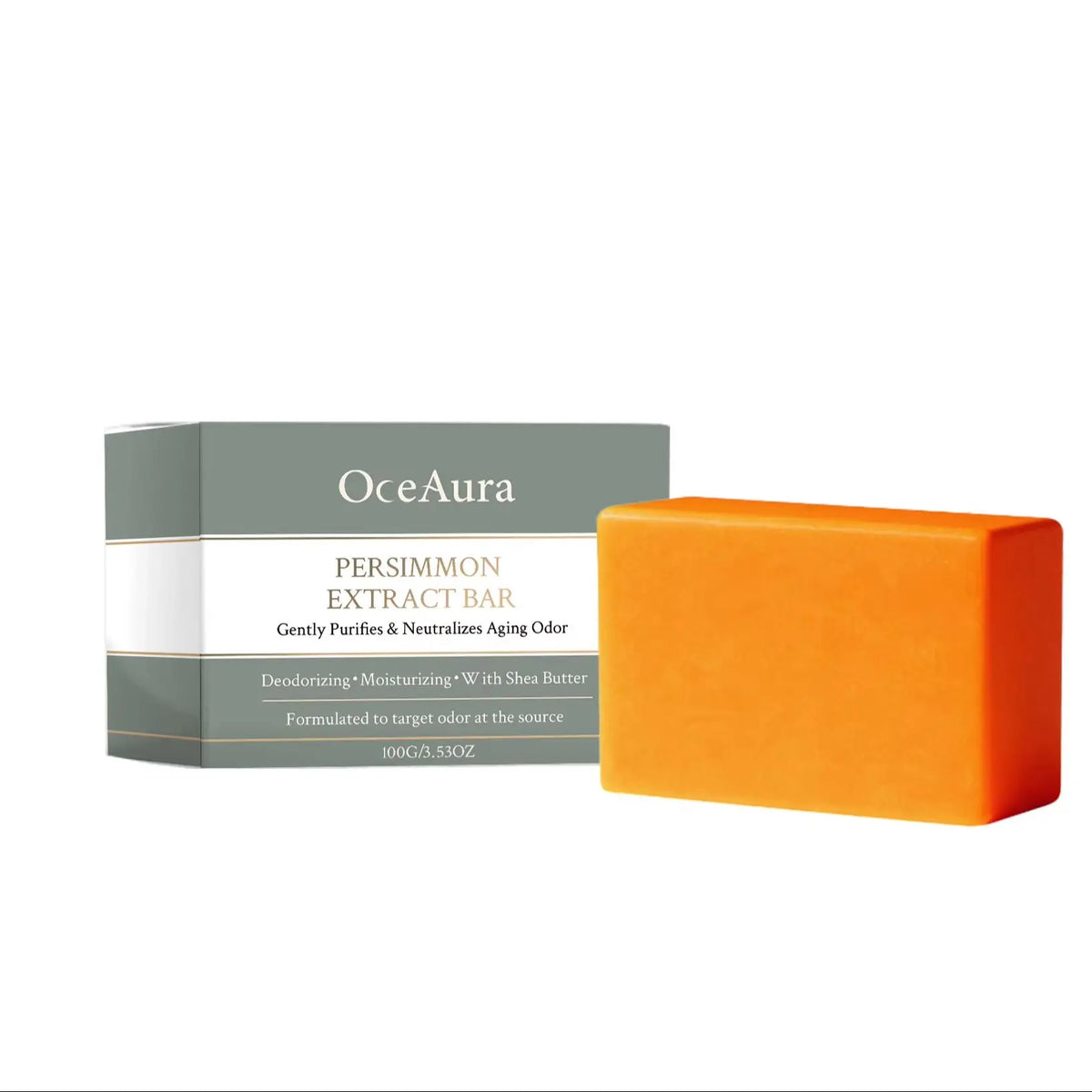 Persimmon Deodorizing Body Soap Aging Odor Neutralizer Skin Care Bar