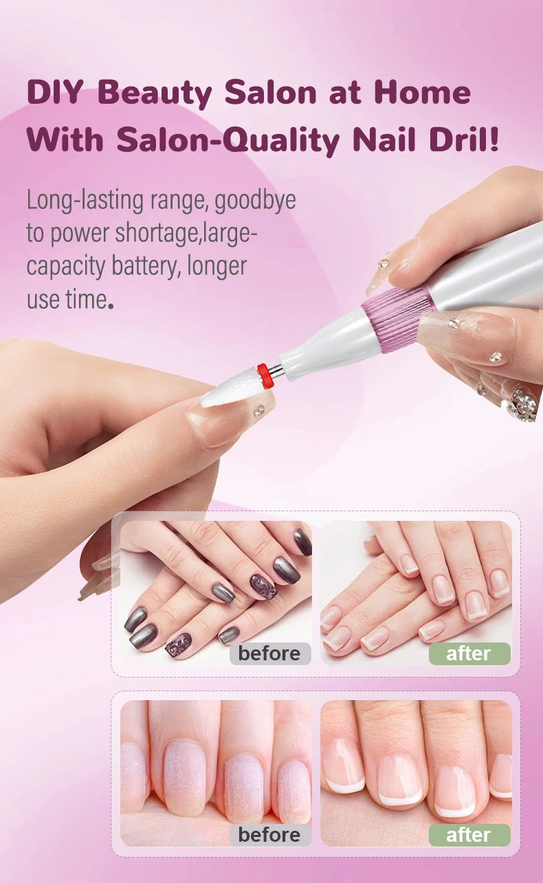 Rechargeable Professional Nail Drill Machine File Set - 11