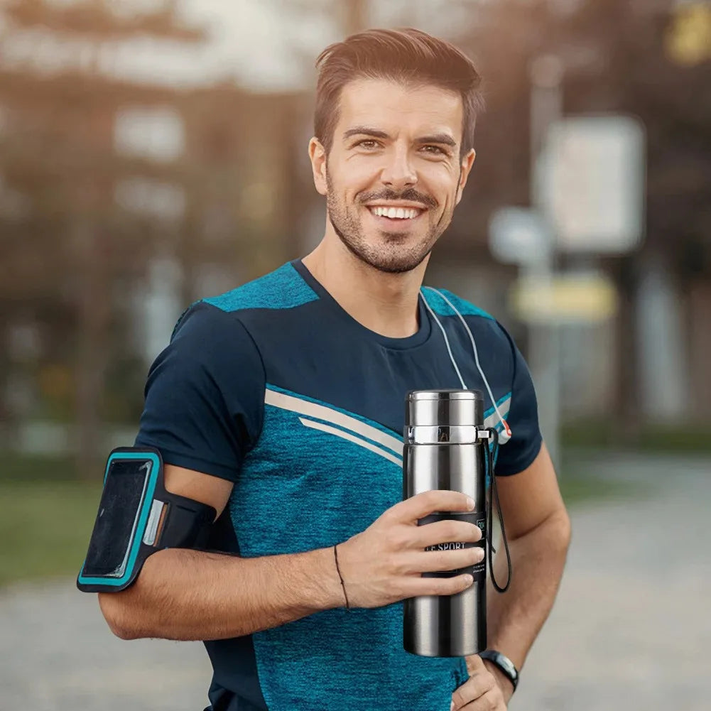 1L Stainless Steel Vacuum Flask Insulated Water Bottle Thermal Thermos - 9