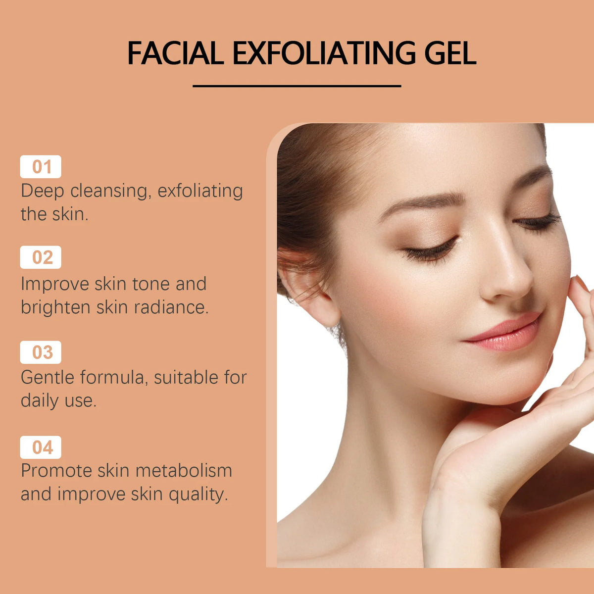 Orange Exfoliating Gel Facial Cleanser & Brightening Scrub