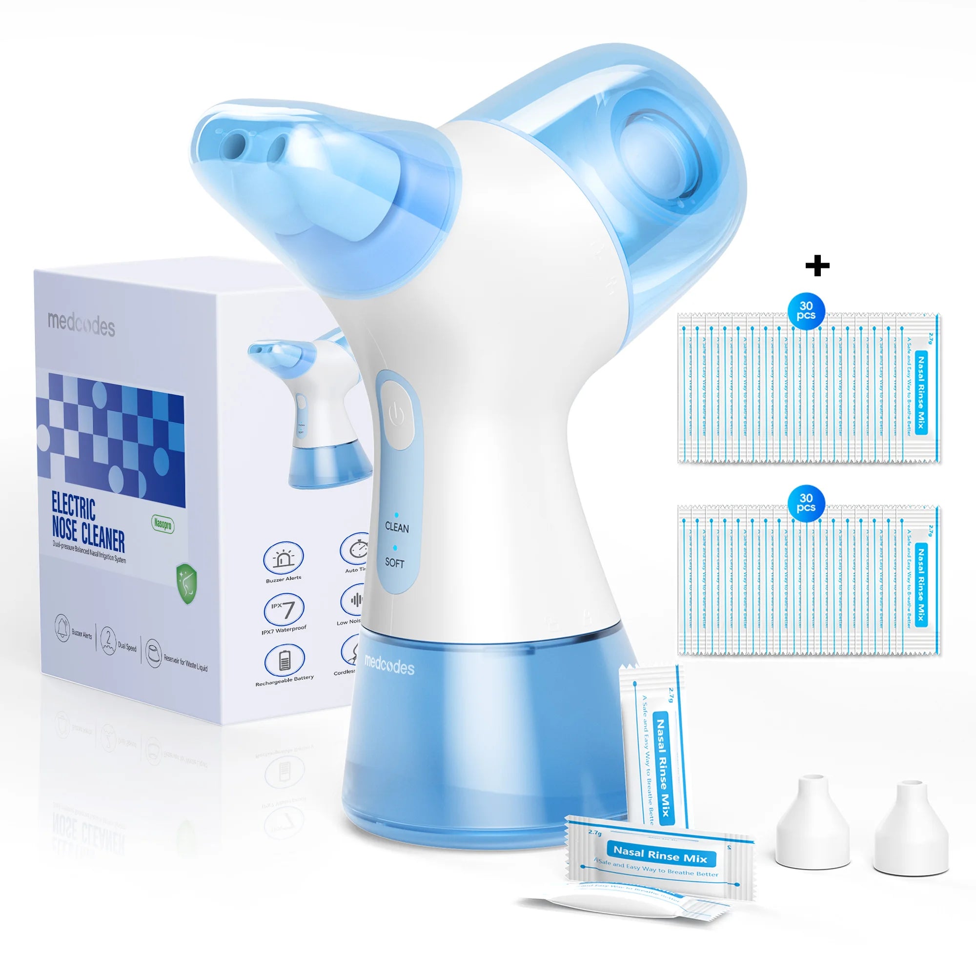 Electric Nasal Irrigation System Sinus Rinse Machine Nose Cleaner - 27