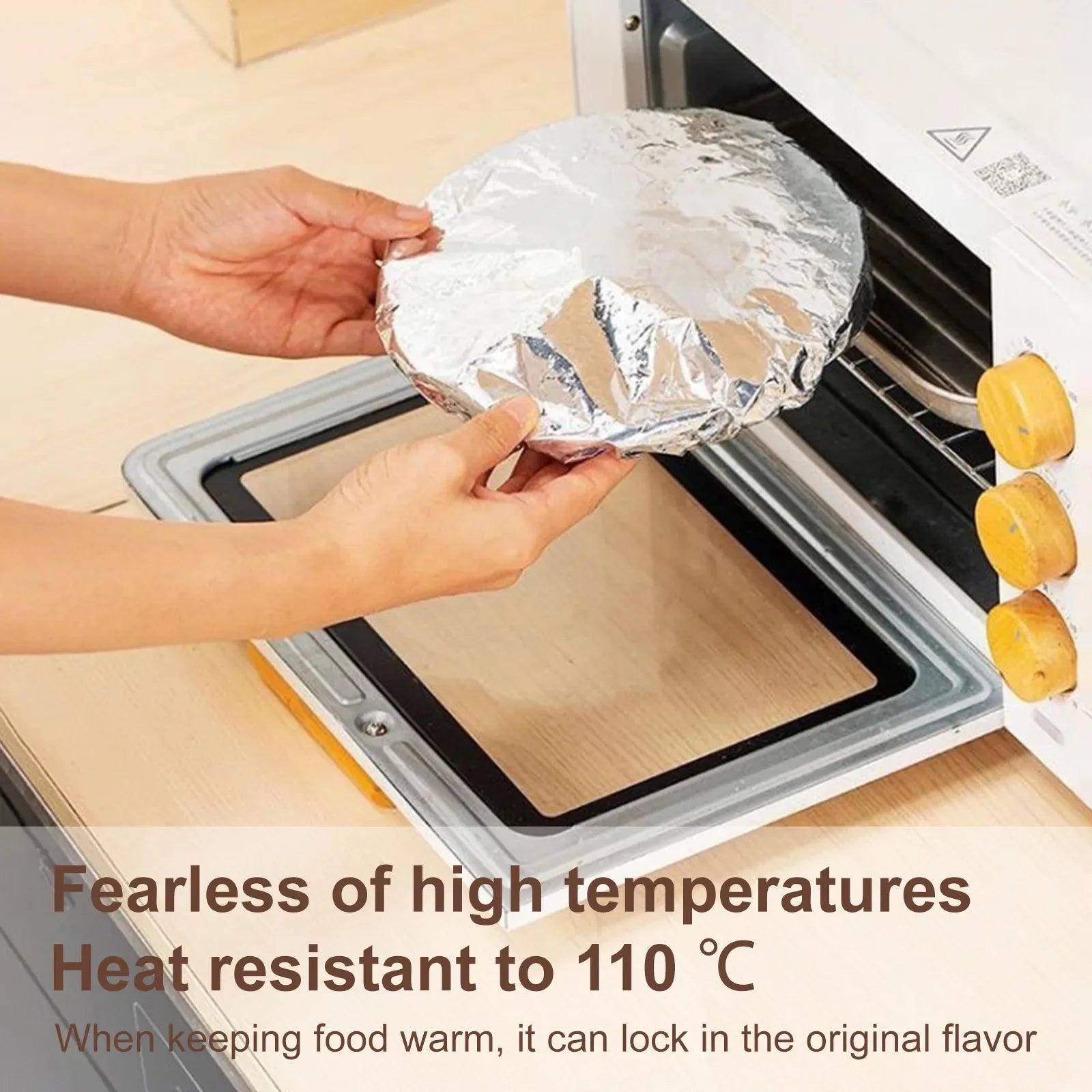 Reusable Aluminum Foil Food Covers Thermal Insulated Bowl Lid Set - 11