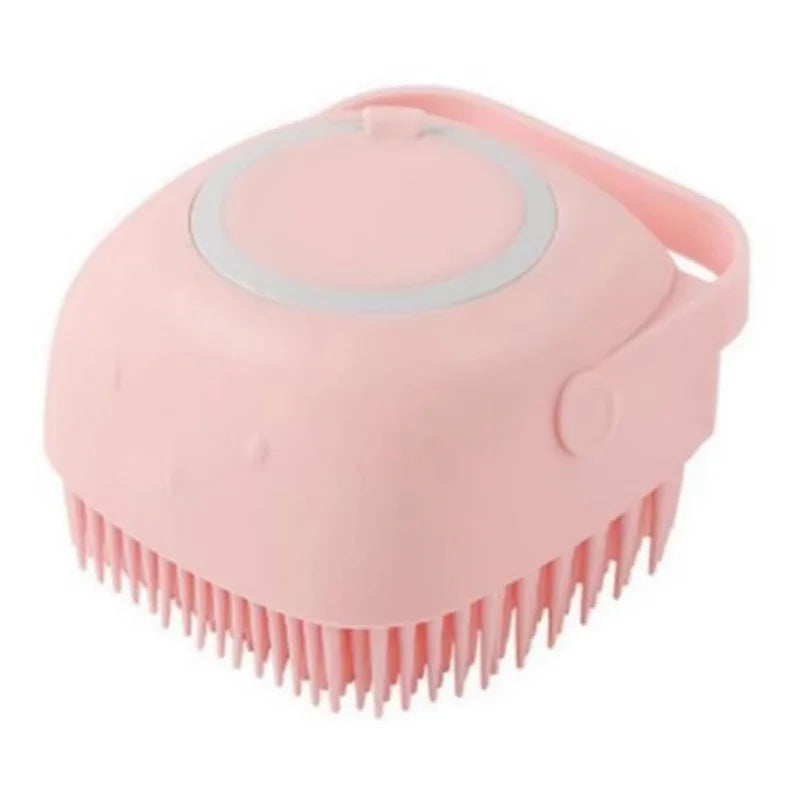 Silicone Bath Brush Body Scrubber with Soap Dispenser Massage Comb - 8