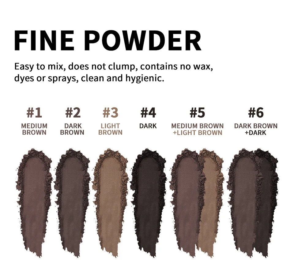 Natural Hair Line Shadow Powder Root Cover Up Concealer Palette - 16