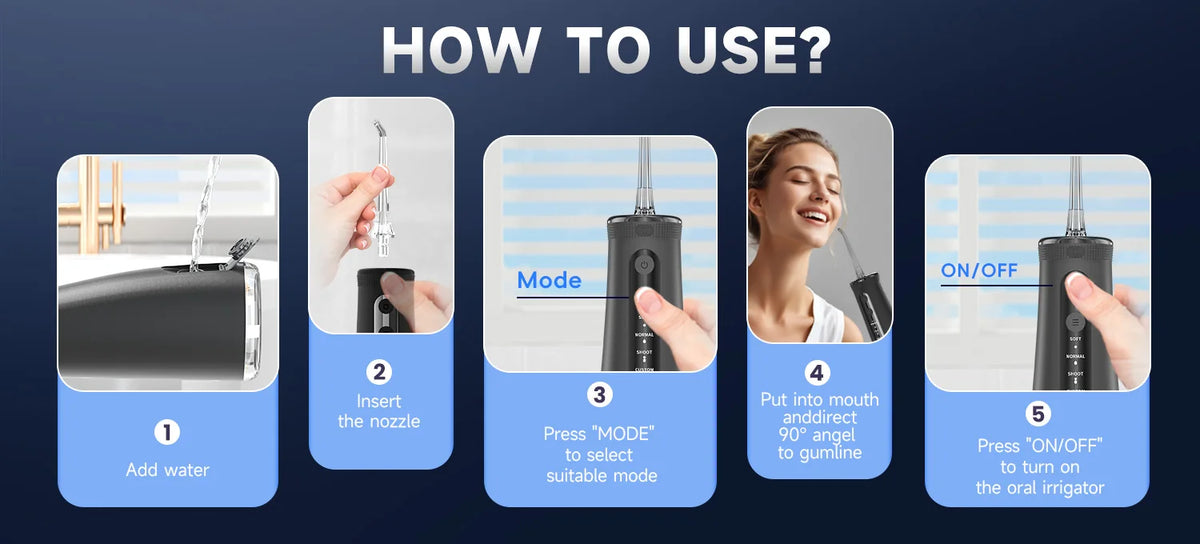 Mornwell F32 Water Flosser Oral Irrigator Teeth Cleaner