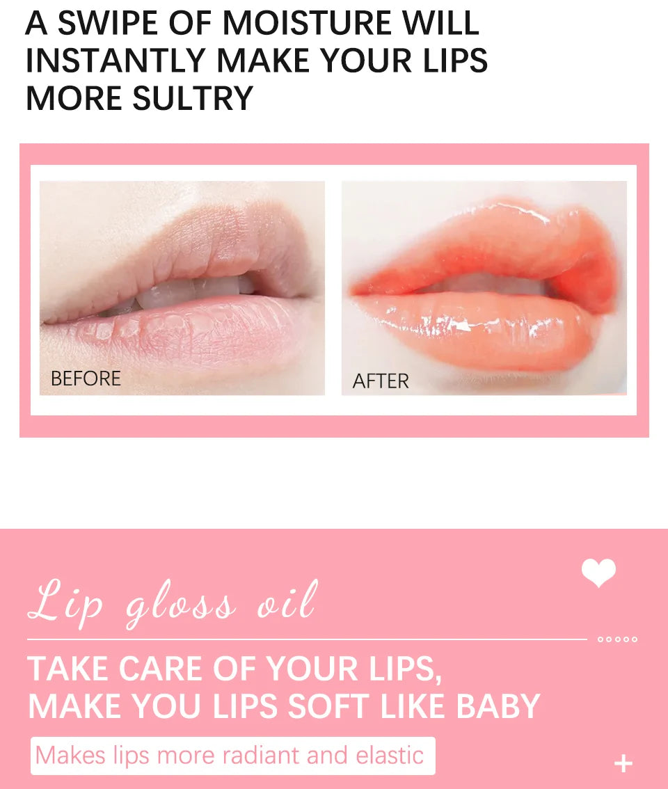 Lip Oil Plumping Gloss Crystal Jelly Moisturizing Tinted Lip Plumper - 10