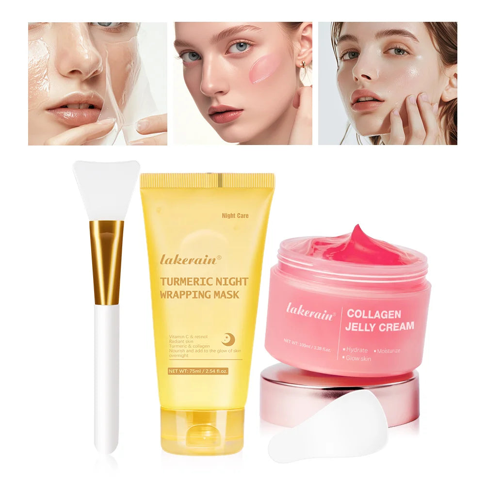 Collagen Jelly Cream Peel-Off Overnight Mask Hydrating Firming Skincare