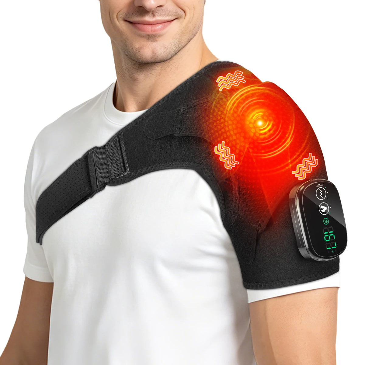 Cordless Neck and Shoulder Massager with Heat and Vibration