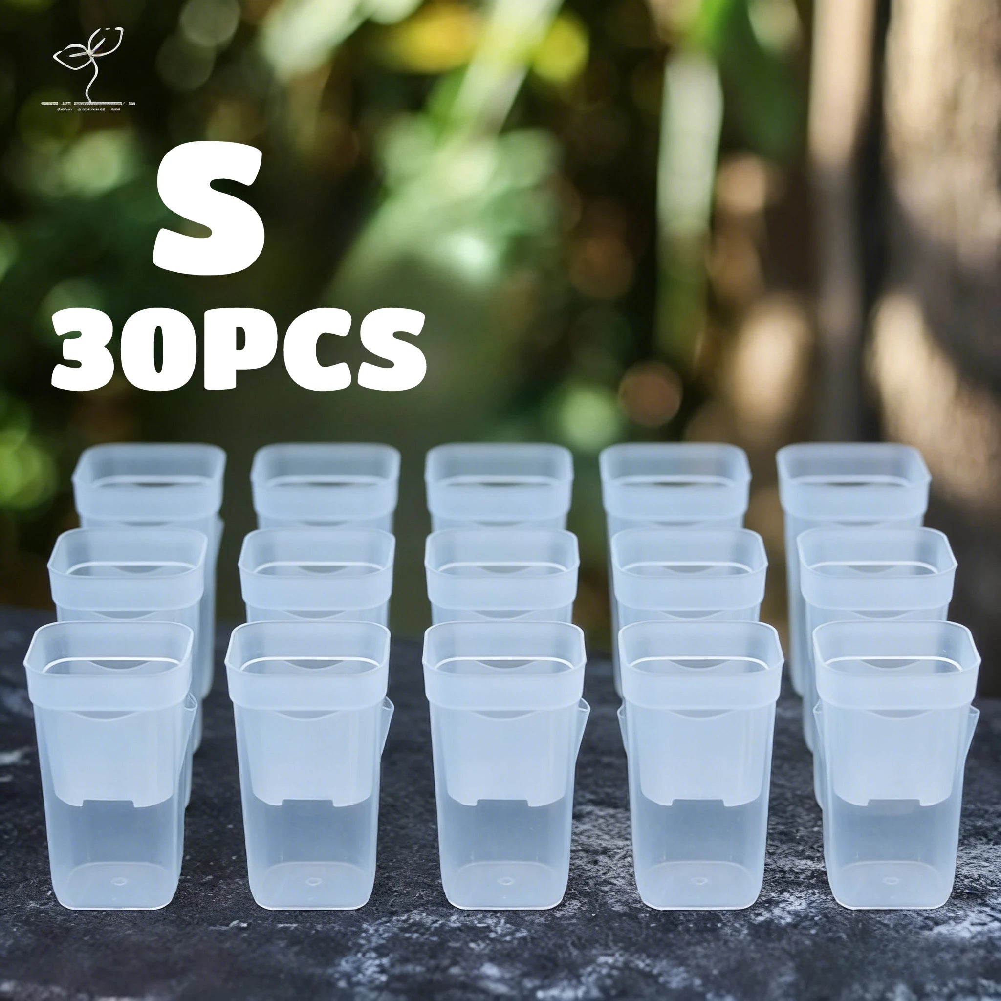 15pcs Self Watering Plant Pots Translucent Seedling Planters for Cuttings - 20