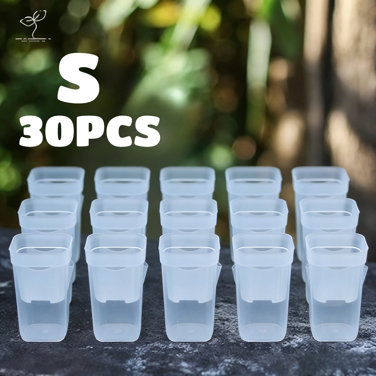 15pcs Self Watering Plant Pots Translucent Seedling Planters for Cuttings