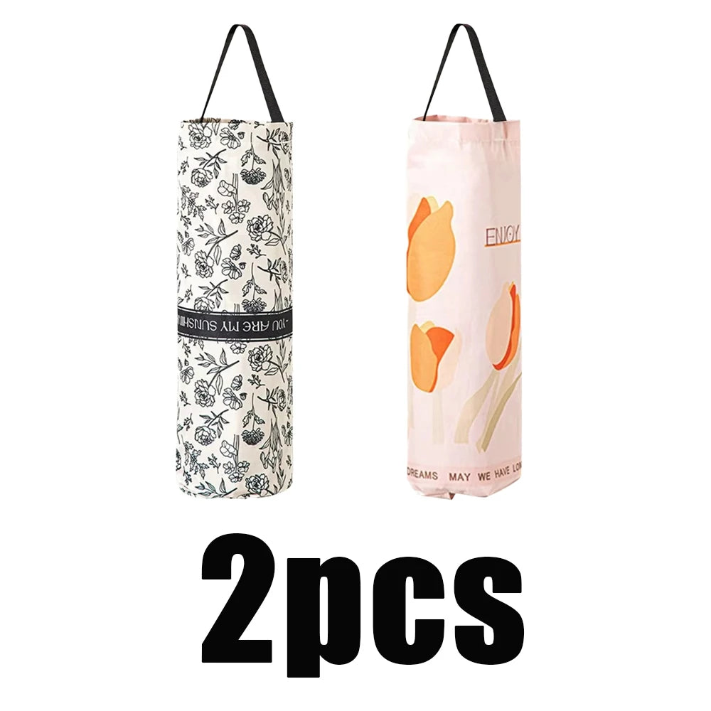 Wall Mounted Grocery Bag Dispenser Plastic Bag Storage Organizer Holder - 17