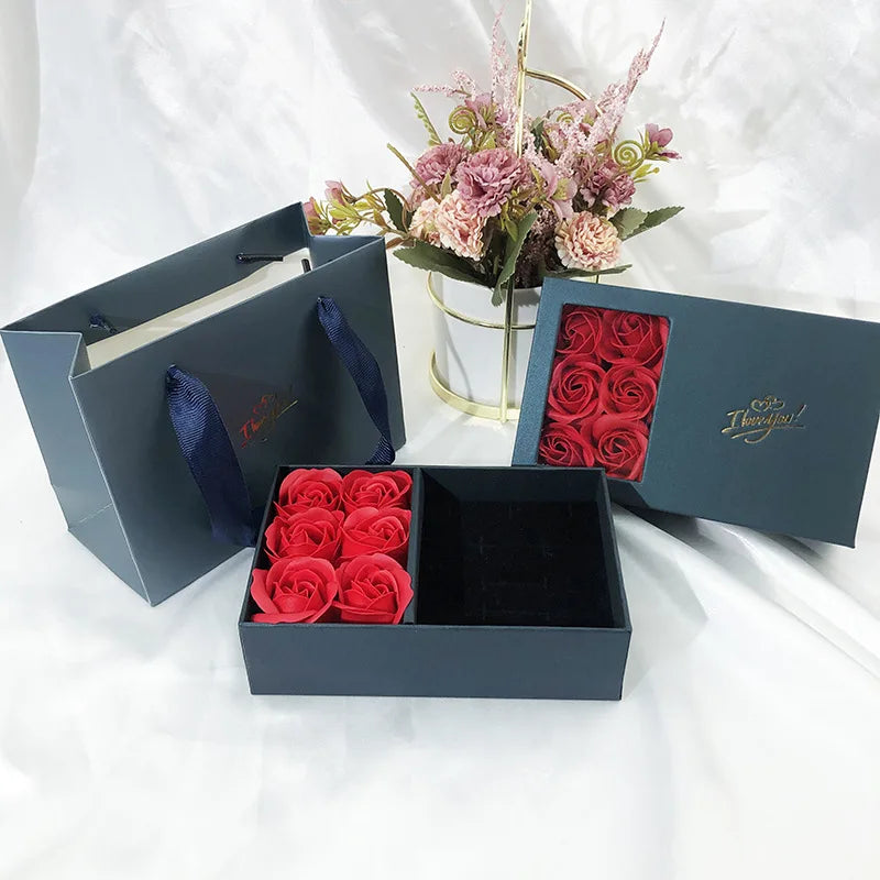 Eternal Rose Jewelry Gift Box for Valentine Day Anniversary Necklace