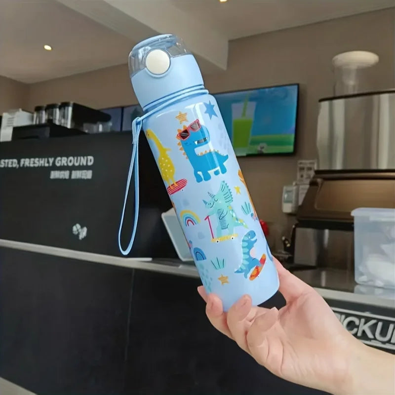 700ml Leak-Proof Sports Water Bottle with Straw and Carrying Handle