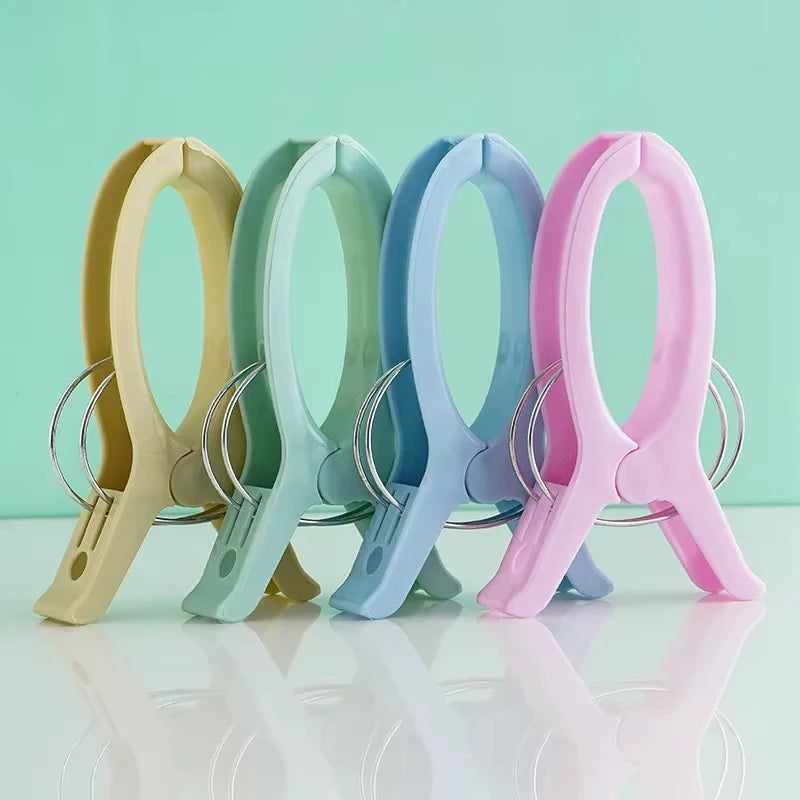 Large Beach Towel Clips Heavy Duty Non Slip Plastic Lounger Pegs - 8