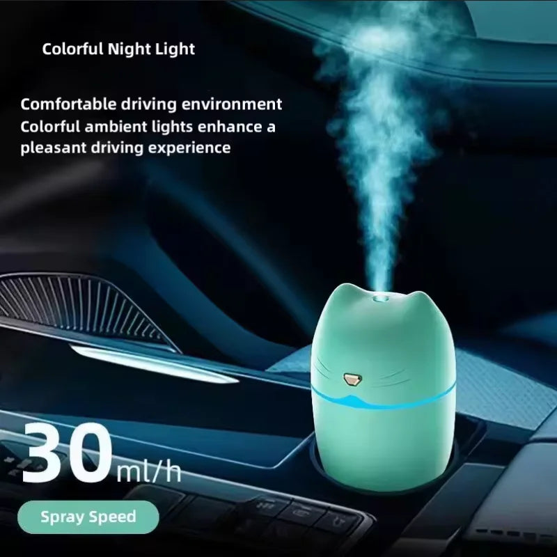 Portable Mini USB Humidifier Cute Desktop Mist Diffuser for Car Office - 5