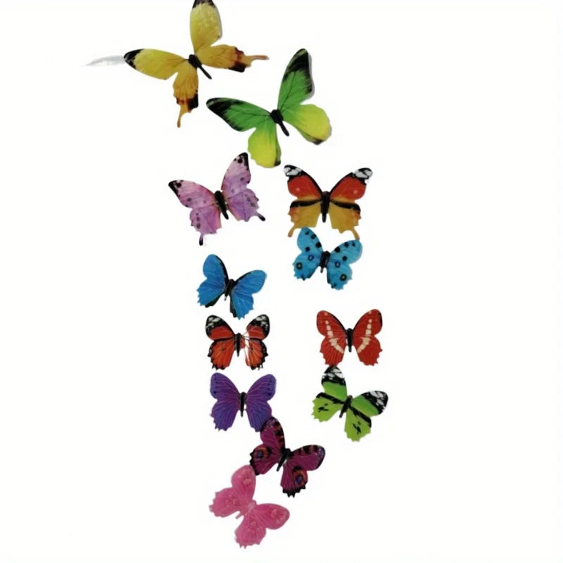 12PCS 3D Luminous Butterfly Wall Stickers Glow in the Dark Home Decor - 13