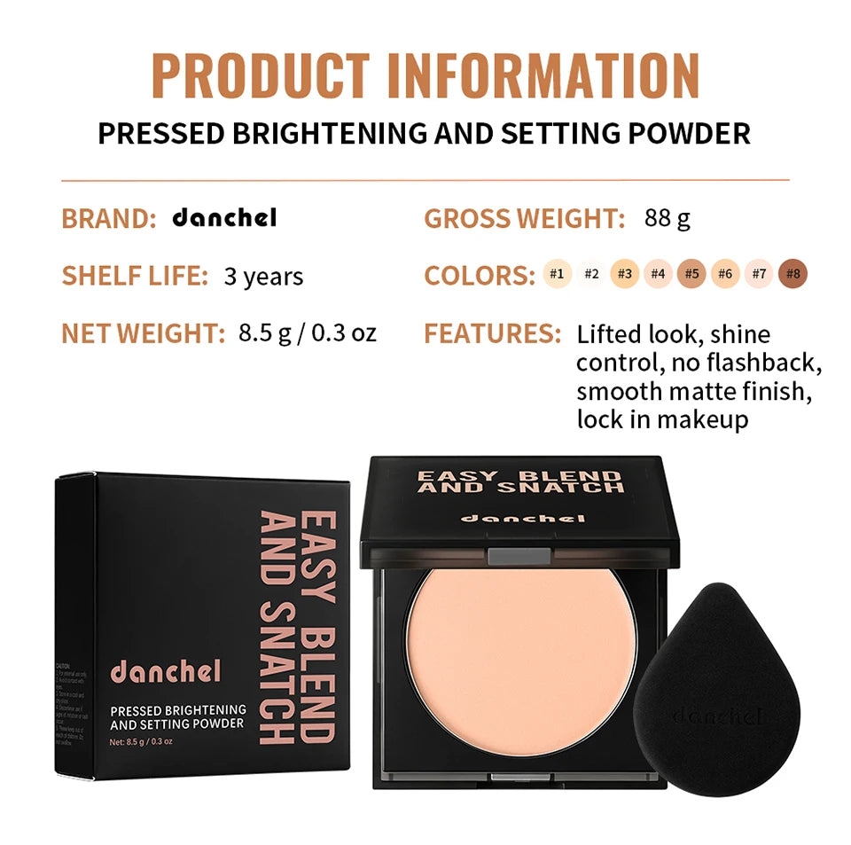 Soft Matte Pressed Powder Oil Control Setting Powder Face Makeup - 16