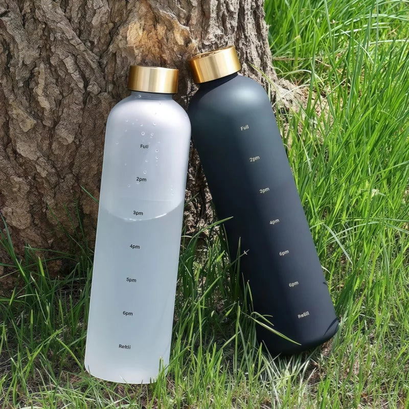 1000ml Motivational Water Bottle with Time Marker Leakproof Sport Flask - 15