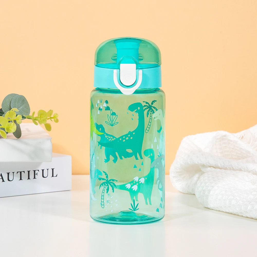 550ml Dinosaur Water Bottle Portable Cartoon Kids Sports Drink Cup