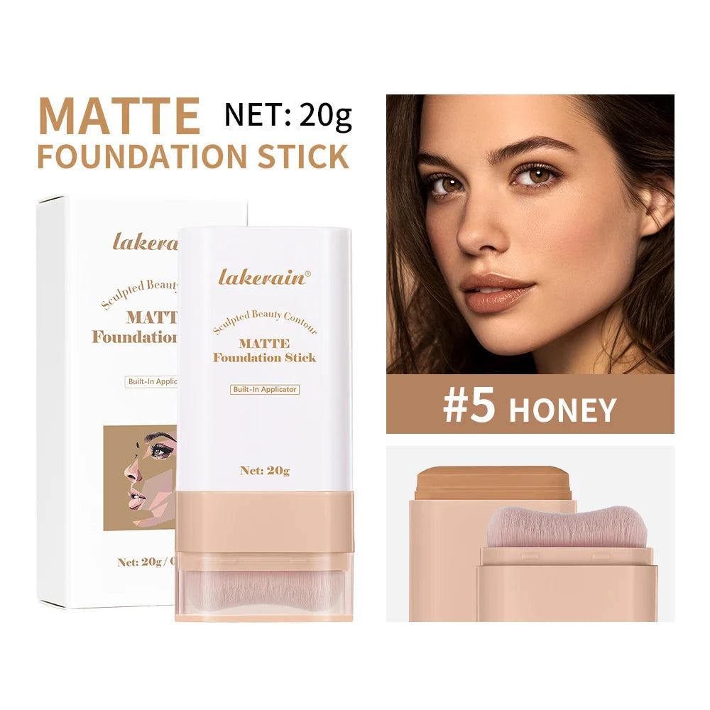 Matte Foundation Stick With Brush Concealer Makeup - 25