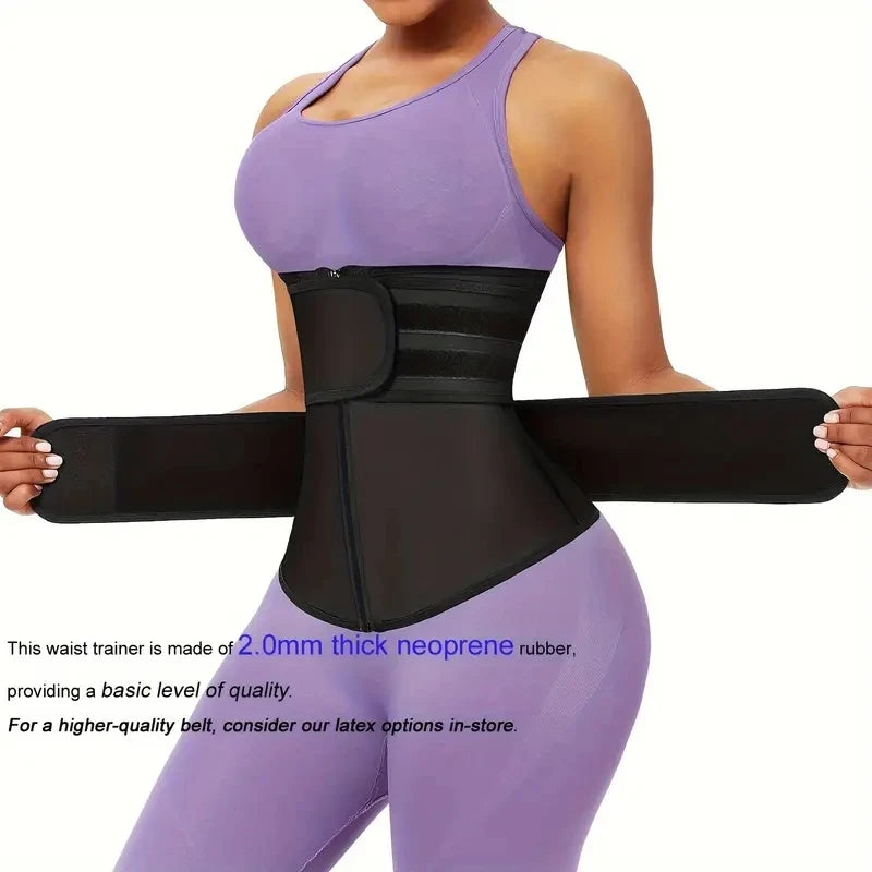 Adjustable Zipper Waist Trainer Slimming Abdominal Support Belt - 8