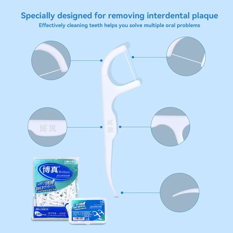 Portable Disposable Dental Floss Picks Toothpick Dispenser