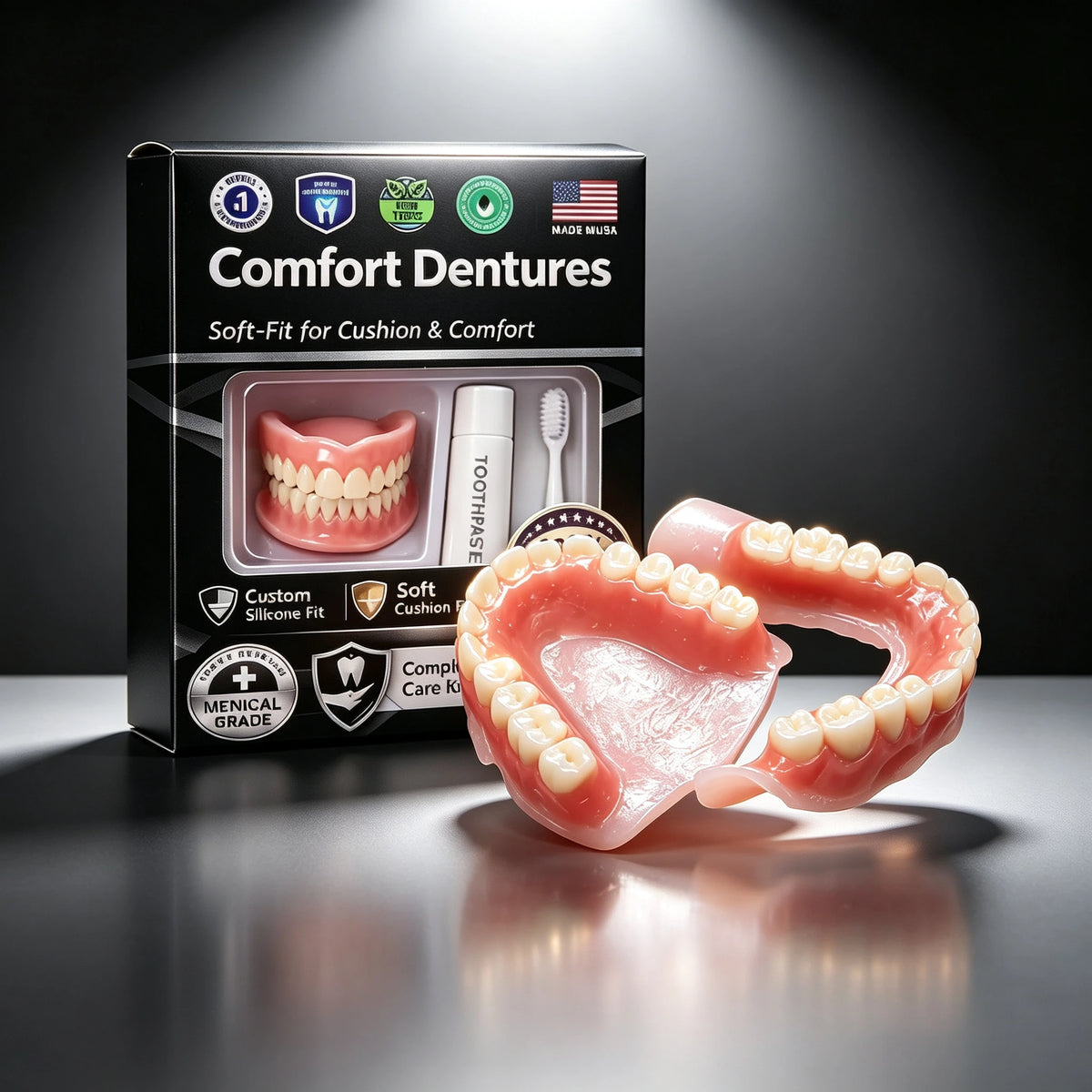 Moldable Silicone False Teeth Kit Instant Smile Dentures