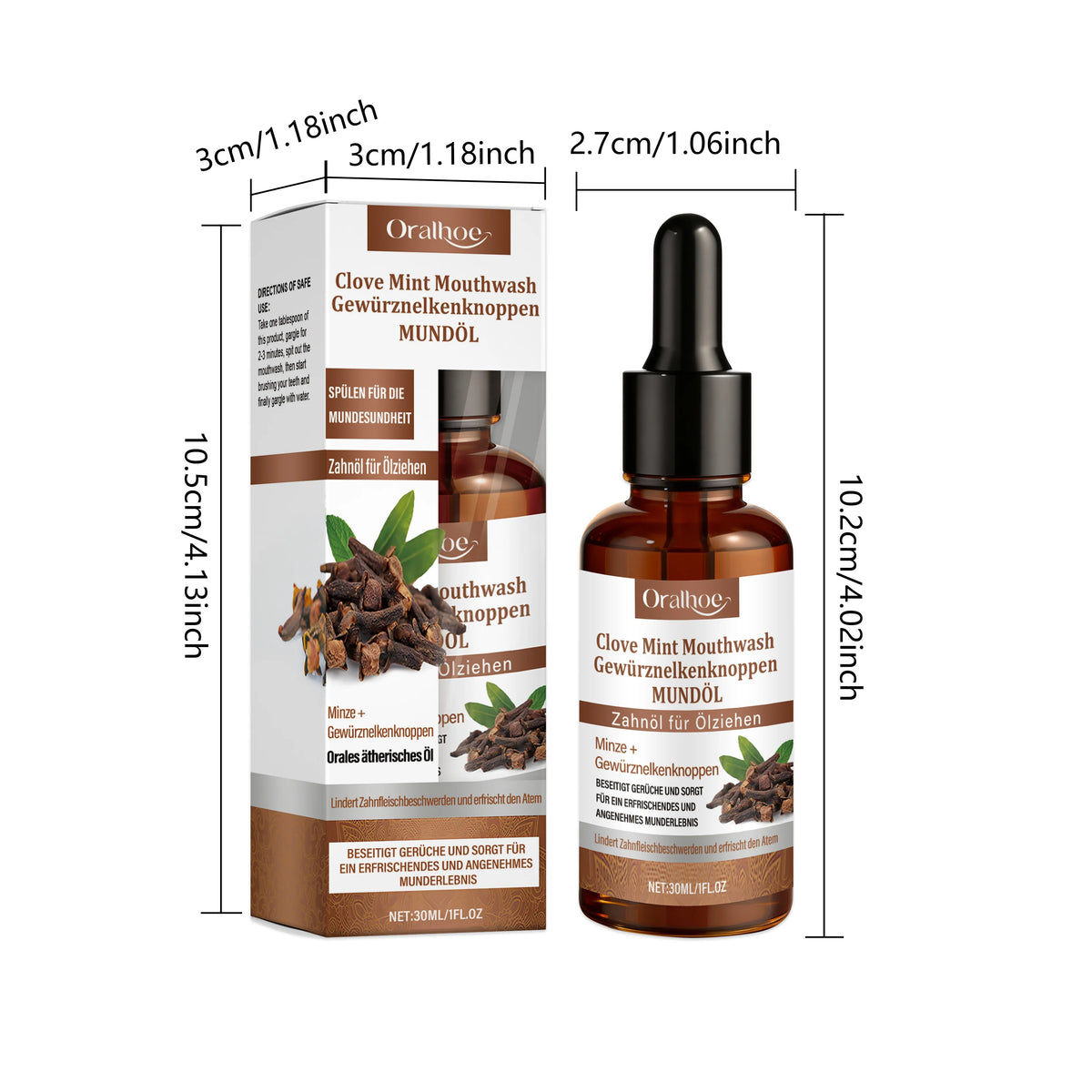 Clove Mint Mouthwash Liquid Toothpaste for Fresh Breath Oral Care