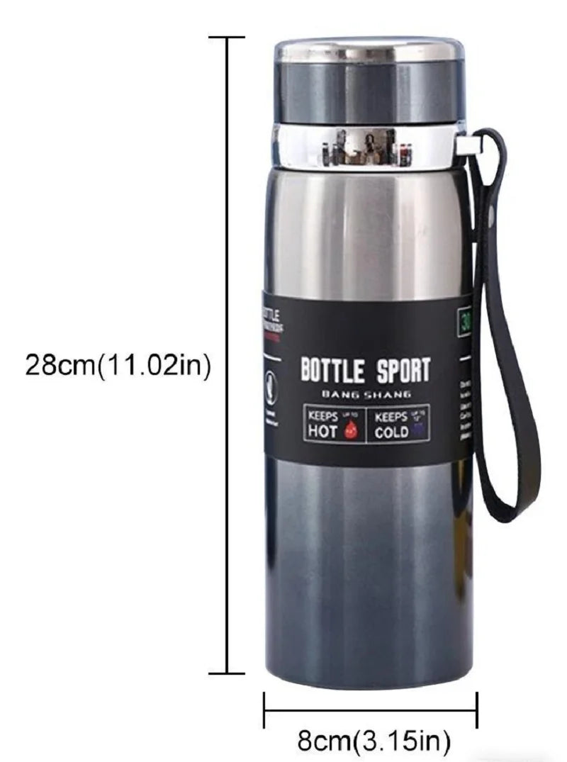 1L Stainless Steel Vacuum Flask Insulated Water Bottle Thermal Thermos - 6