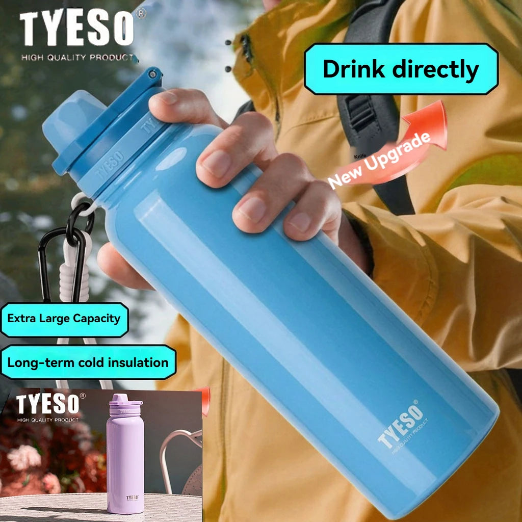 TYESO Stainless Steel Vacuum Insulated Water Bottle Travel Flask