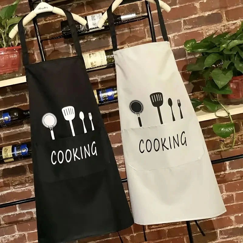 Waterproof Kitchen Apron Cooking Smock with Pocket - 2