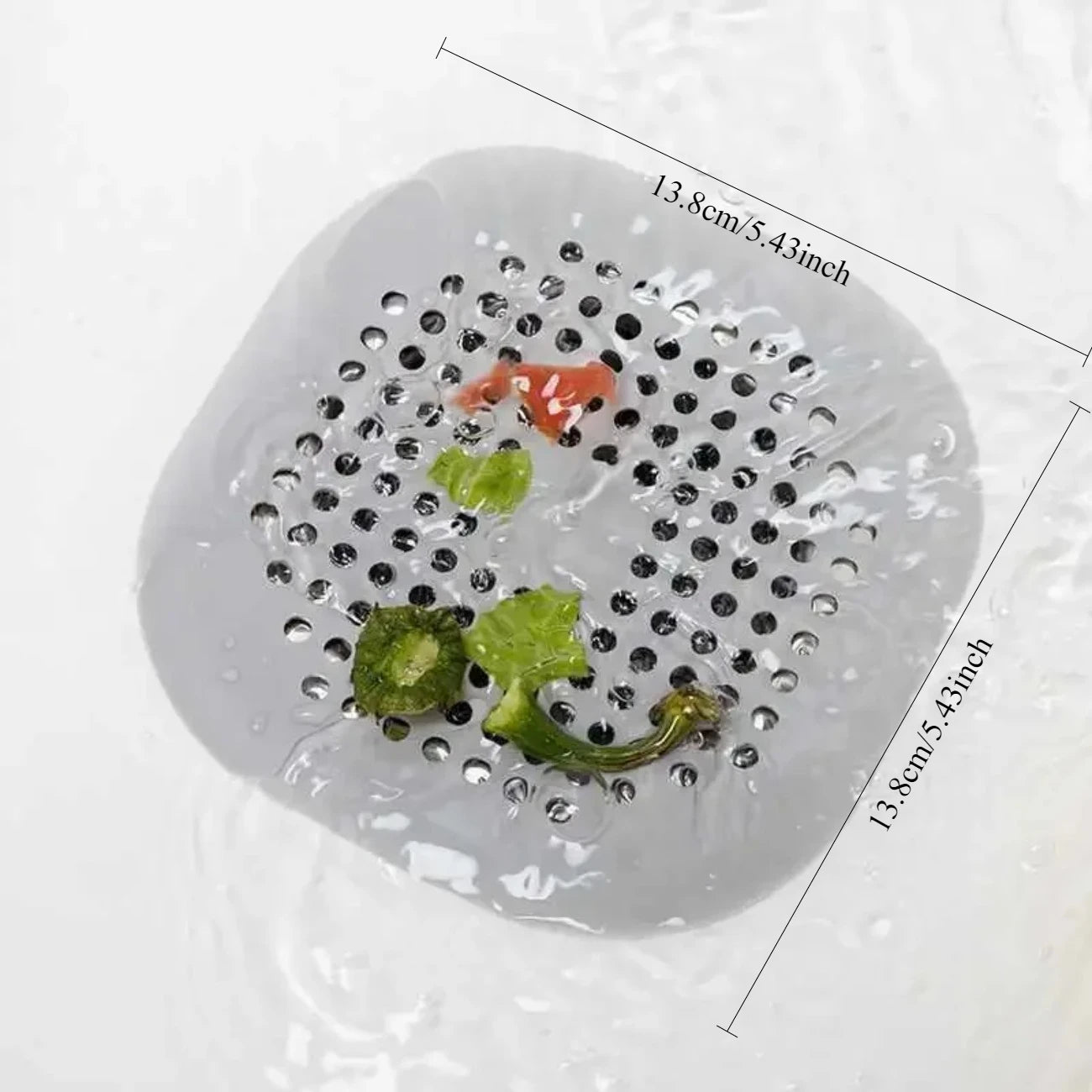 Silicone Shower Drain Hair Catcher Kitchen Sink Strainer Plug Filter - 6
