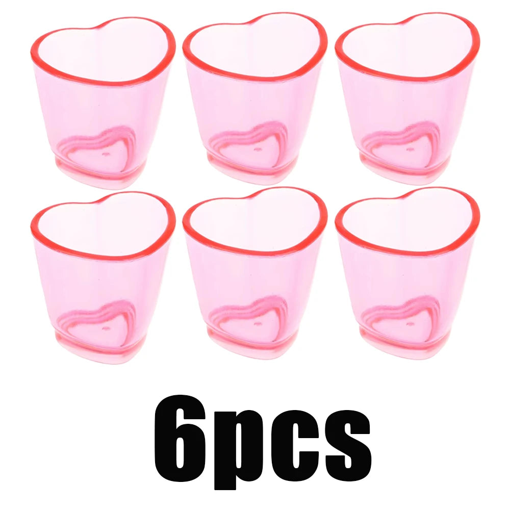 Heart Shaped Plastic Mini Wine Glasses for Romantic Parties and Events