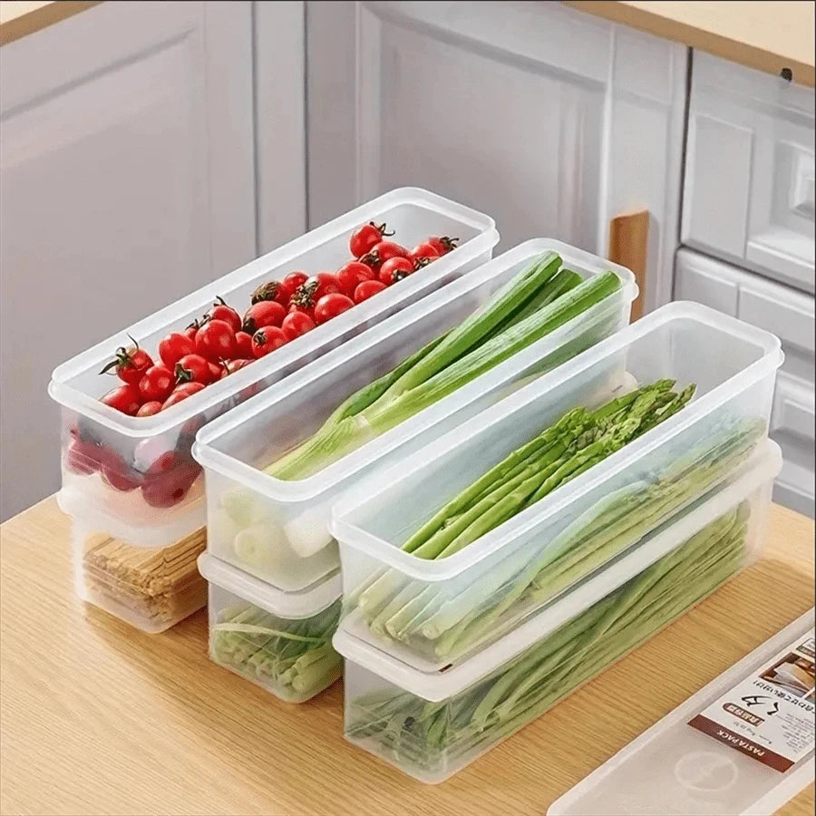 Clear Refrigerator Storage Box Food Keeper for Vegetables and Herbs