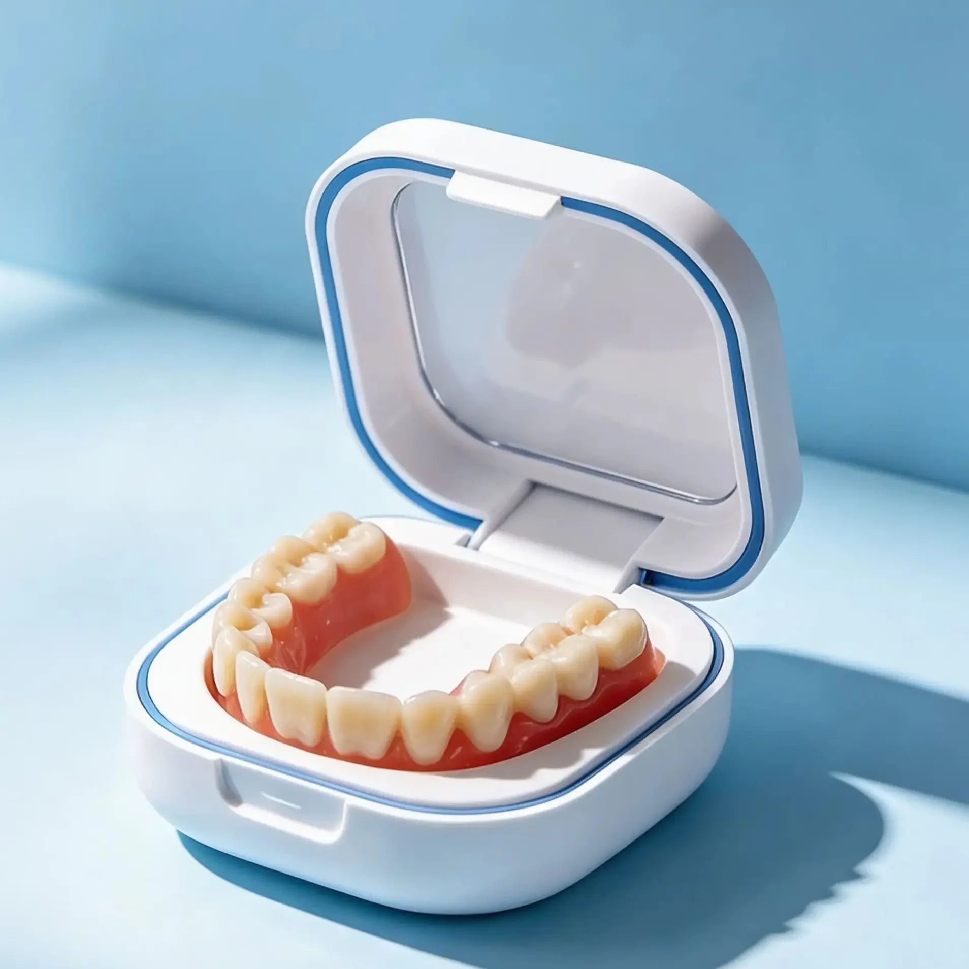 Silicone Full Set Upper Lower False Teeth Cosmetic Smile - 1