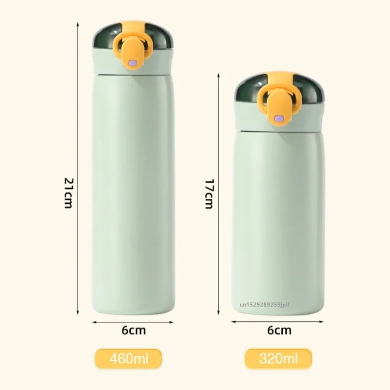 Stainless Steel Thermal Kids Water Bottle Vacuum Insulated Straw Mug - 7